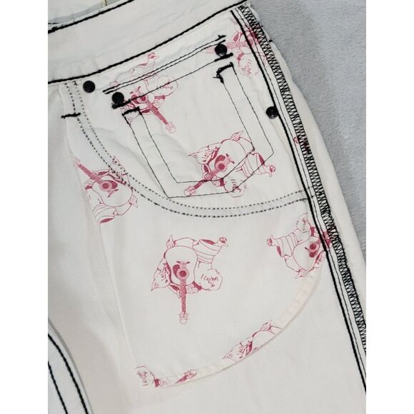 True Religion Slim Classic Button Fly Jeans Color Gravel Style M05E08UK Mens 30 - Picture 5 of 16